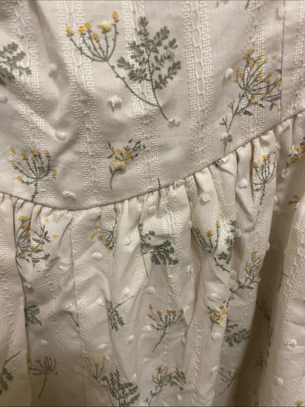 Blu Pepper Cream Floral Embroidered Spaghetti-Strap Midi Dress size large - Picture 7 of 10